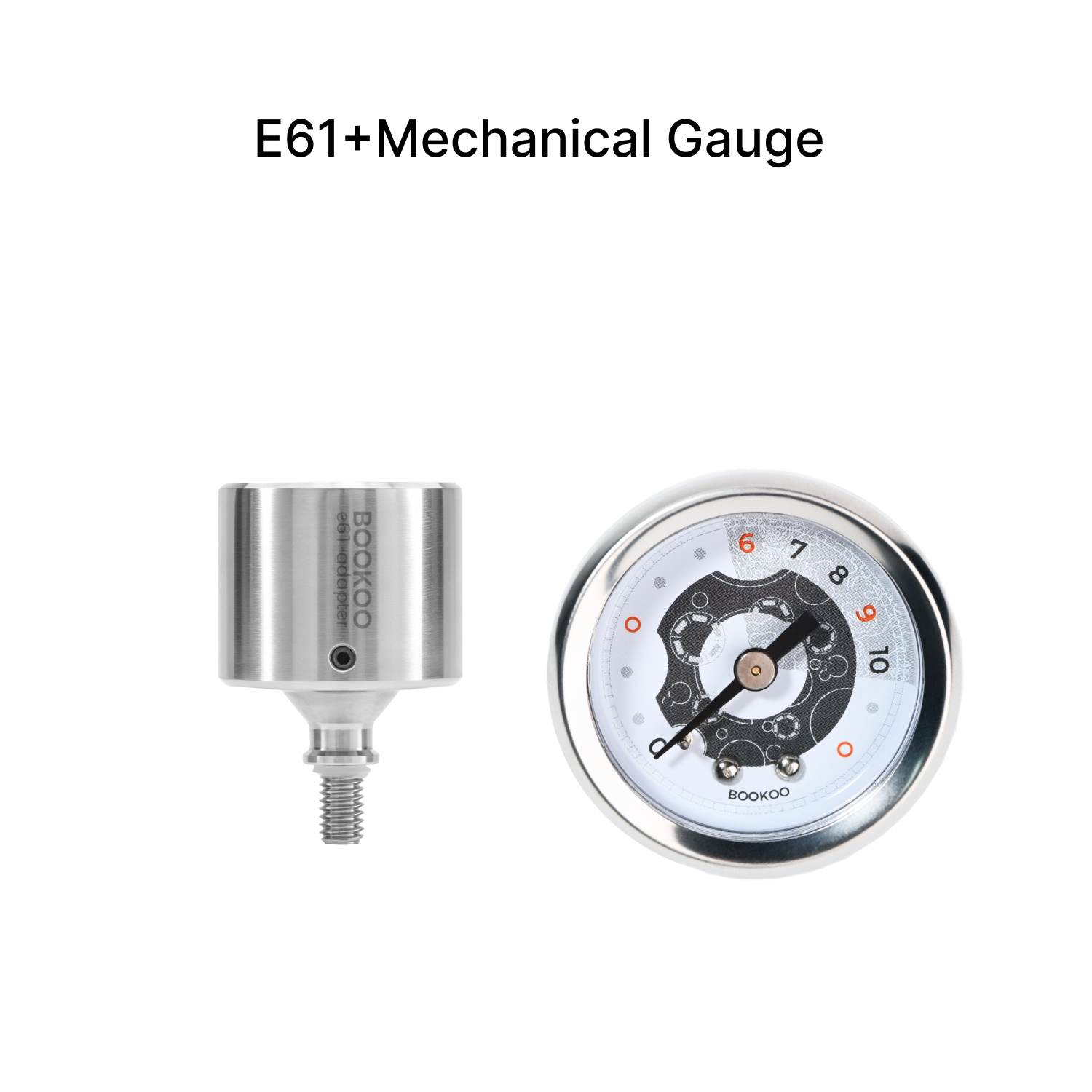 BOOKOO E61 Tee&Gauge With E61 group heads (M6 thread) BOOKOO