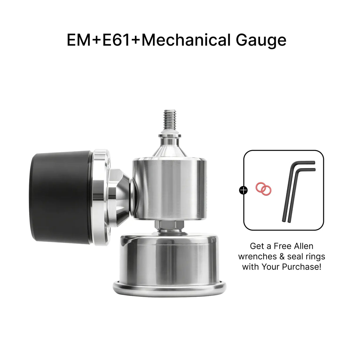 BOOKOO E61 Tee&Gauge With E61 group heads (M6 thread) BOOKOO