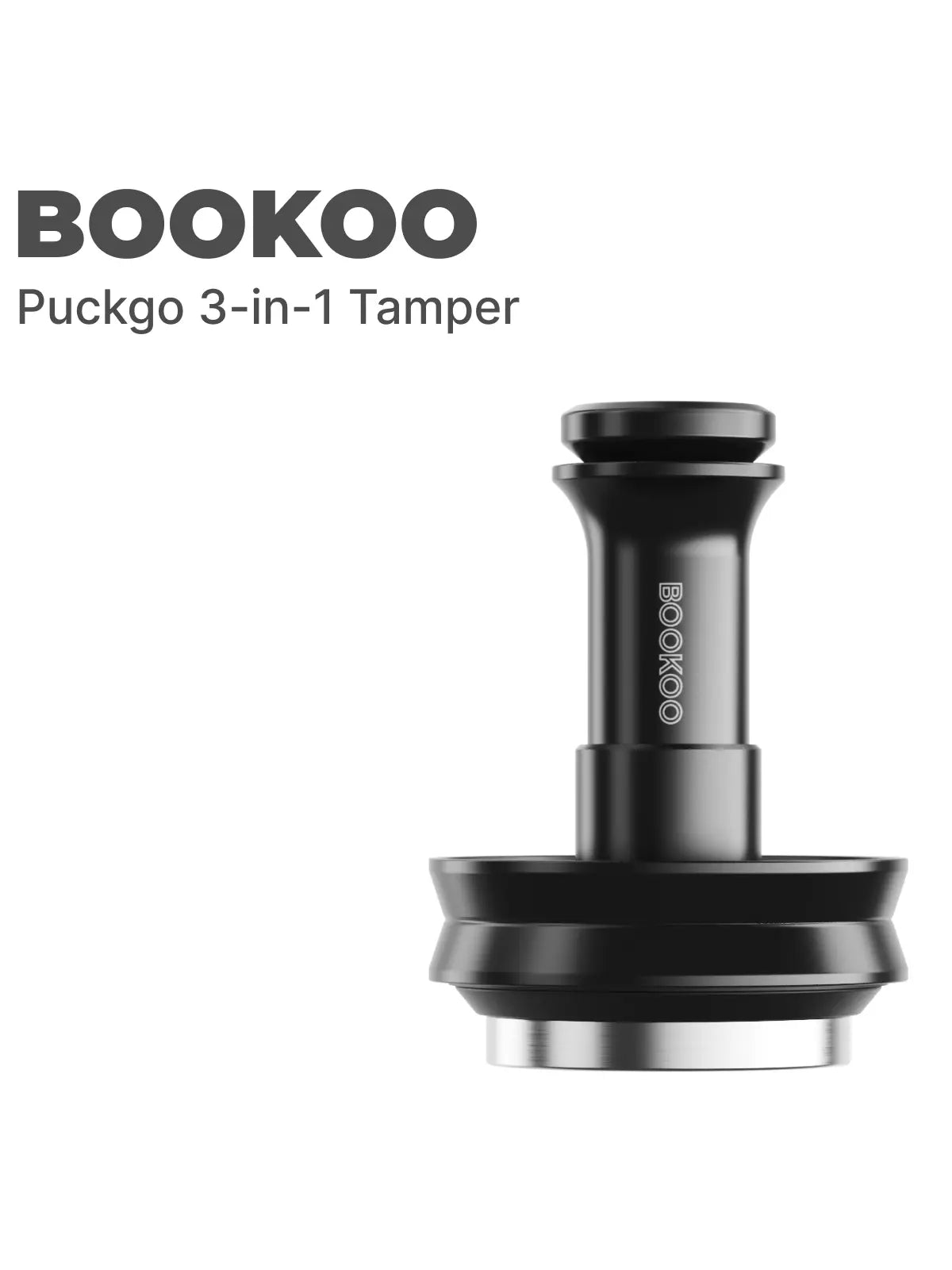 BOOKOO PUCKGO 3-in-1 Tamper ( Impact Tamper | Dosing Ring | WDT Distribution Tool ) - BOOKOO | Design-Tech Coffee Tools