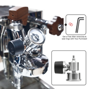 BOOKOO E61 Tee&Gauge With E61 group heads (M6 thread) BOOKOO