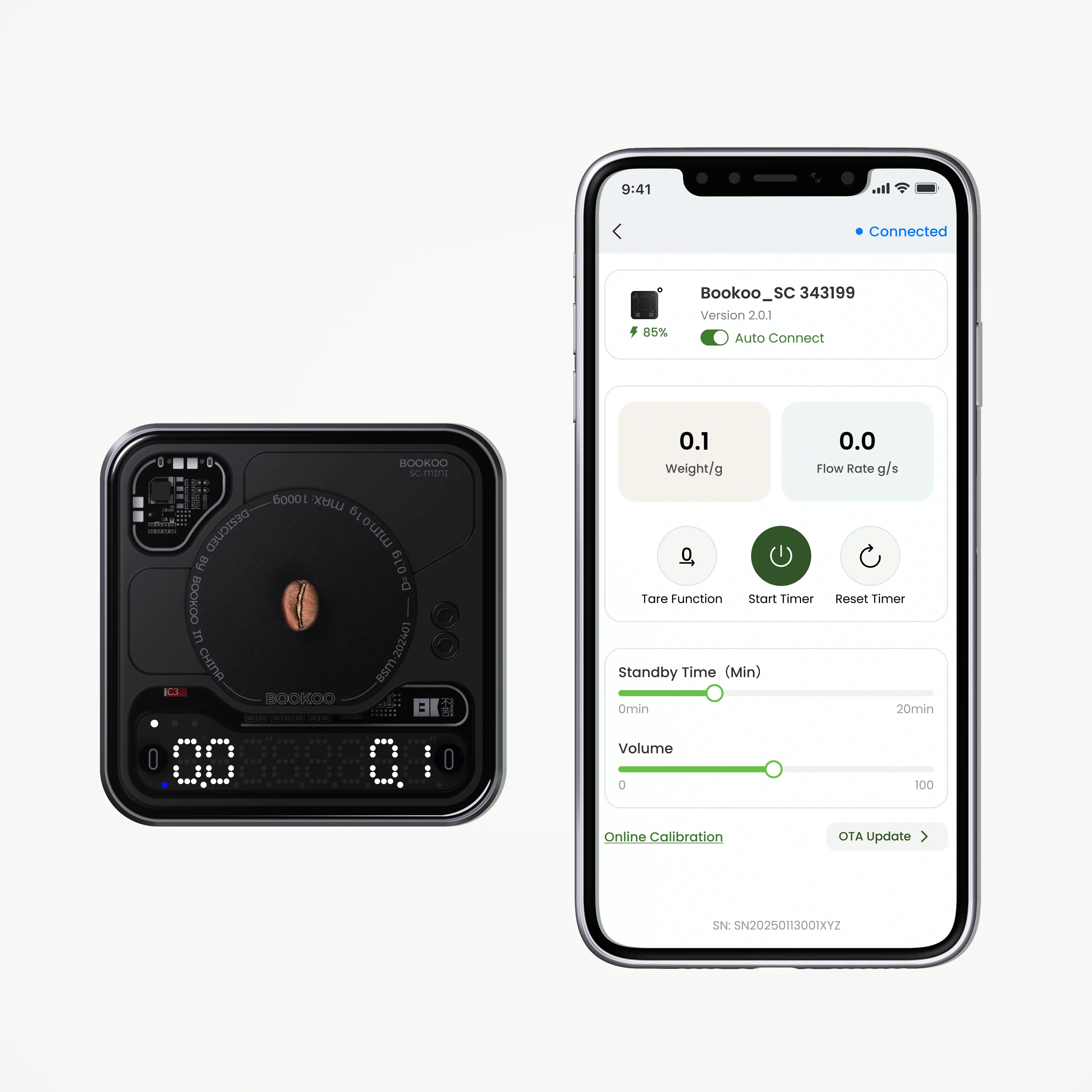 BOOKOO Themis mini coffee scale